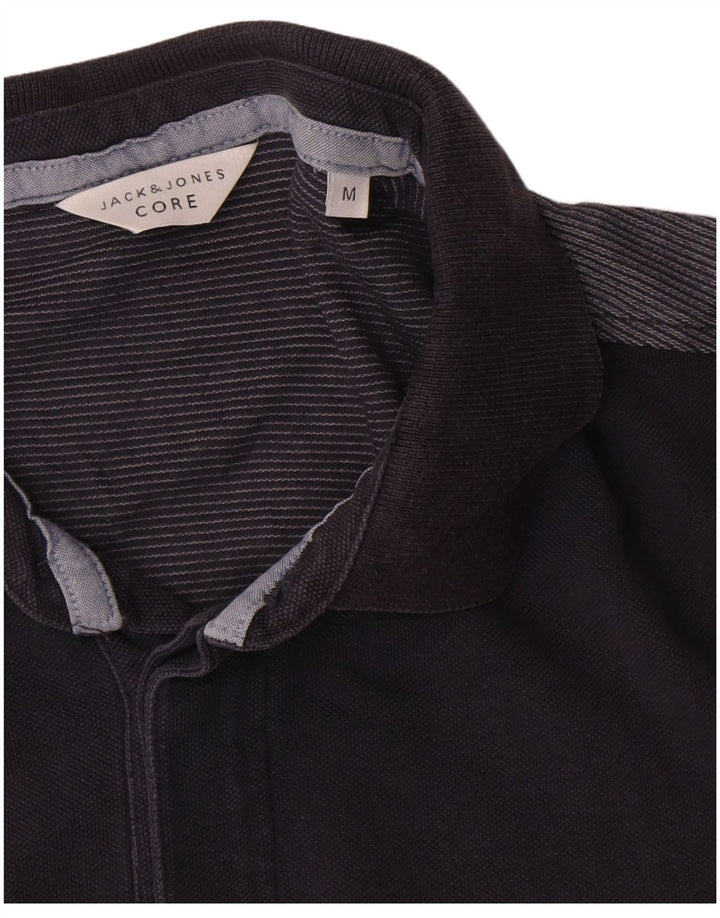 Camisa polo masculina Jack & Jones médio azul marinho algodão colorblock