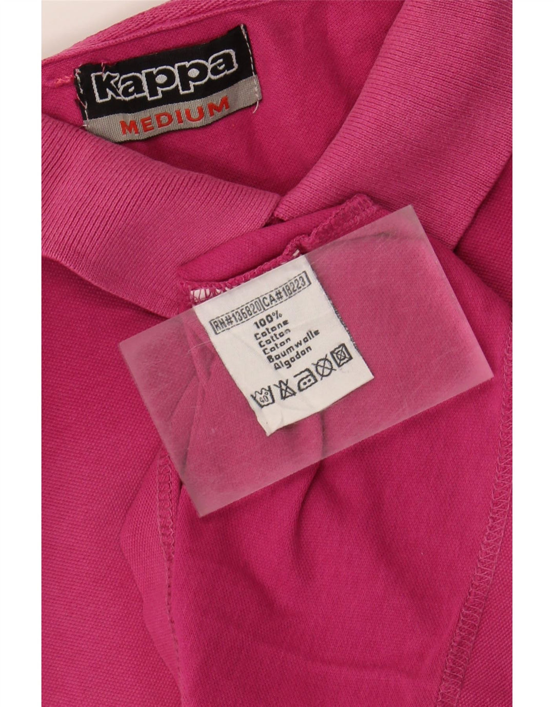 Camisa polo masculina KAPPA médio algodão rosa
