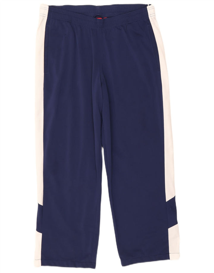 Calça de treino masculina Puma grande bloco colorido azul marinho