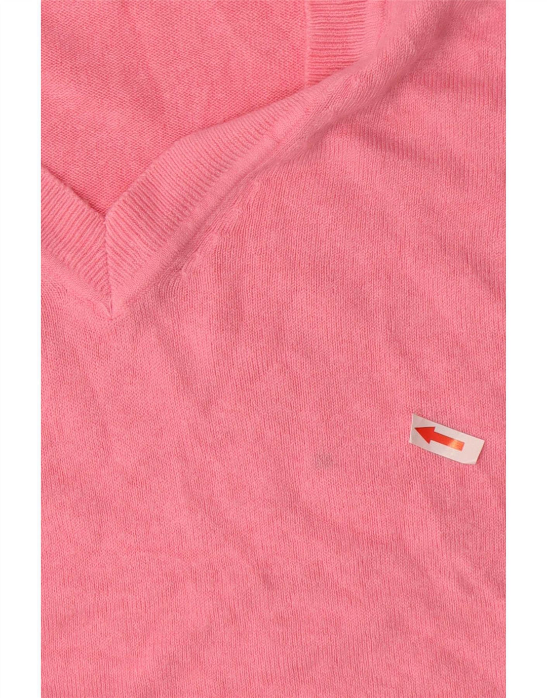 Suéter feminino Marks & Spencer com decote em V Reino Unido 14 acrílico rosa médio