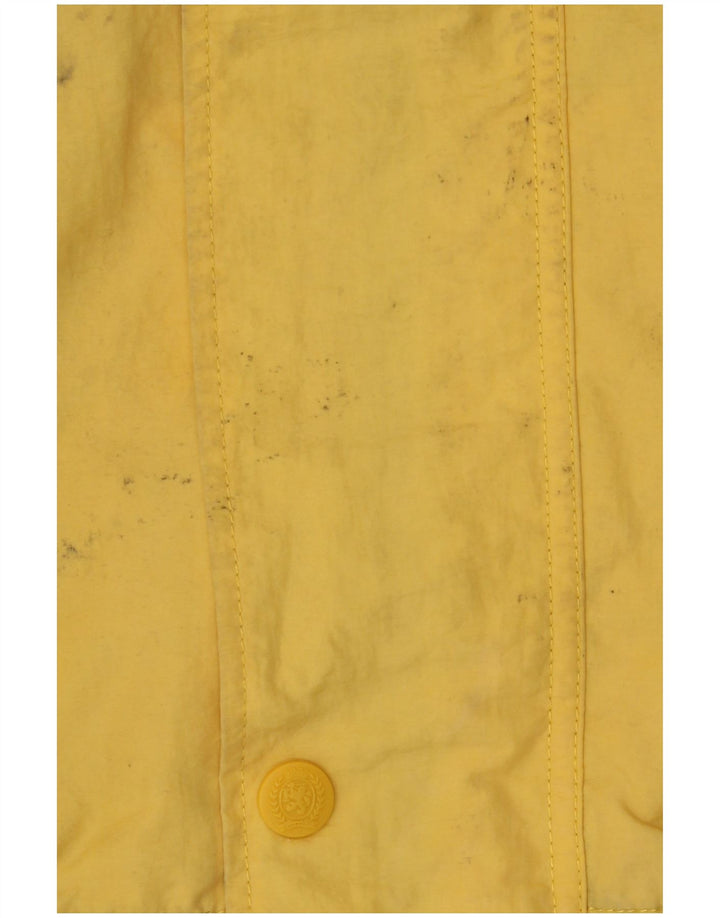 Jaqueta de chuva masculina Tommy Hilfiger com capuz Reino Unido 38 Nylon amarelo médio