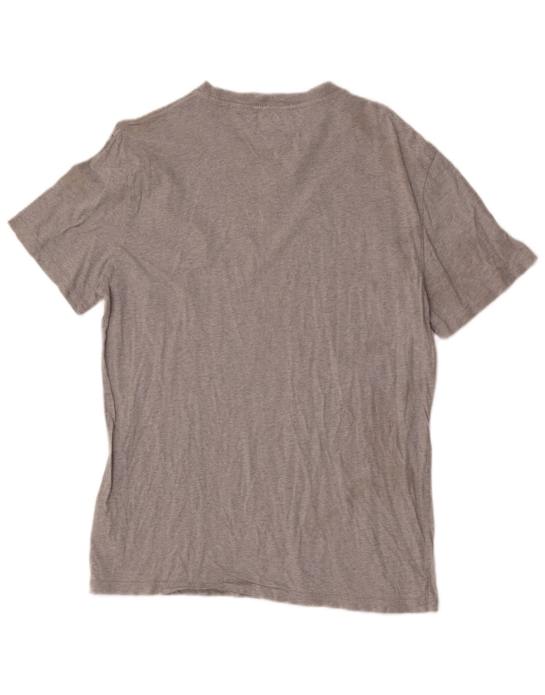 Tommy Hilfiger Camiseta masculina regular fit gráfica top médio algodão cinza