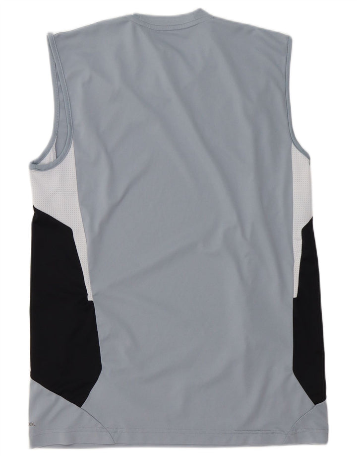 ADIDAS Masculino Climacool Vest Top UK 40/42 Médio Azul Colourblock Poliéster