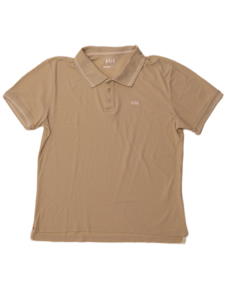 HELLY HANSEN Camisa polo masculina grande poliamida bege