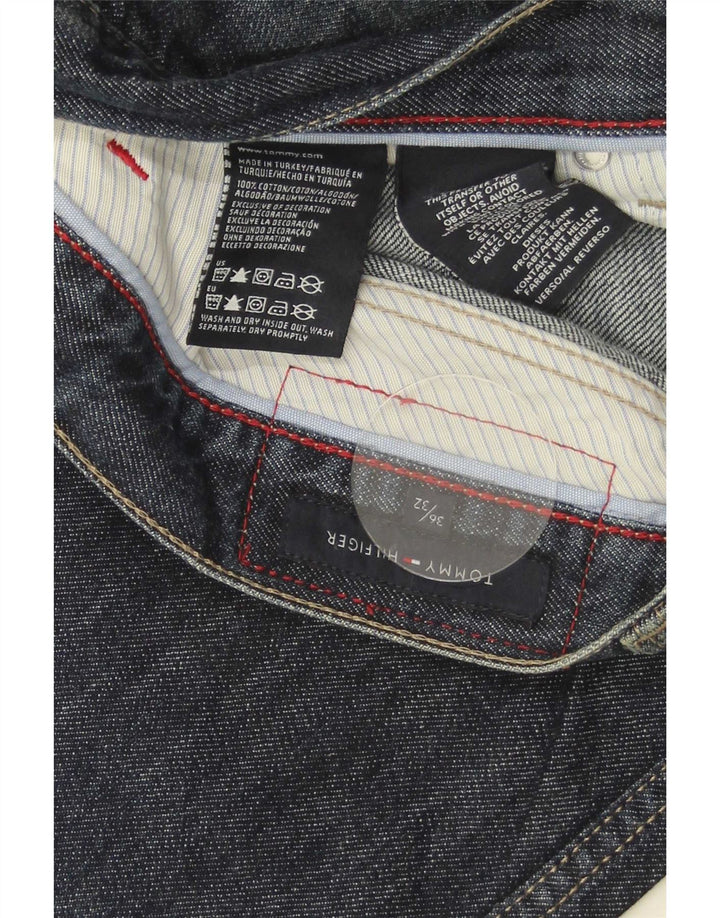 Jeans retos masculinos Tommy Hilfiger W36 L32 algodão azul