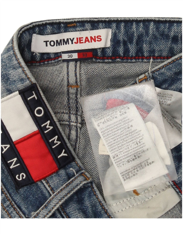 Jeans feminino Tommy Hilfiger queimado W30 L32 algodão azul