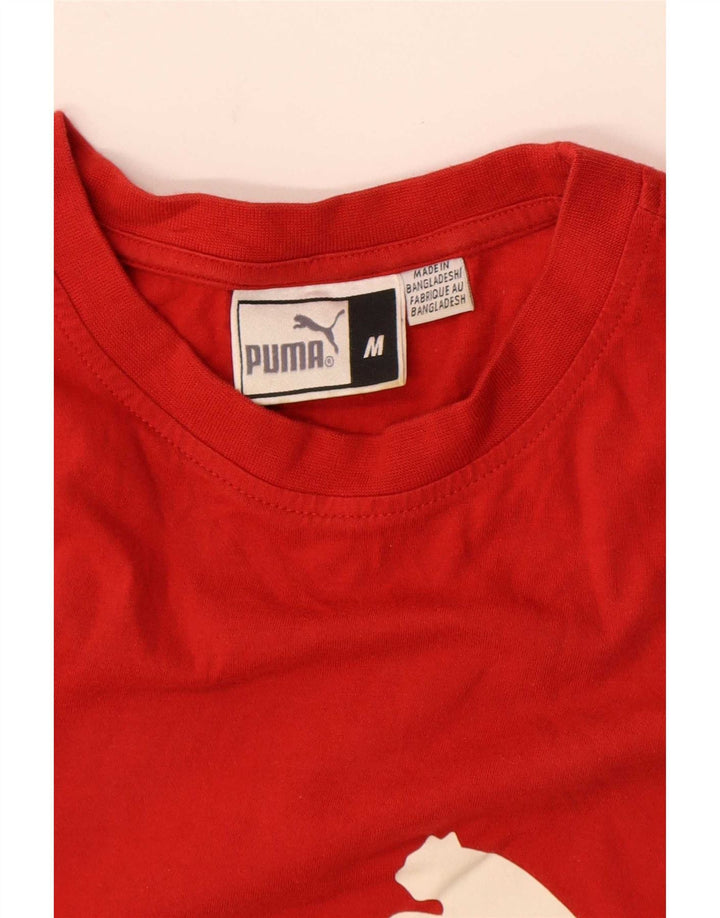 Puma Camiseta Masculina Graphic Top Médio Vermelho