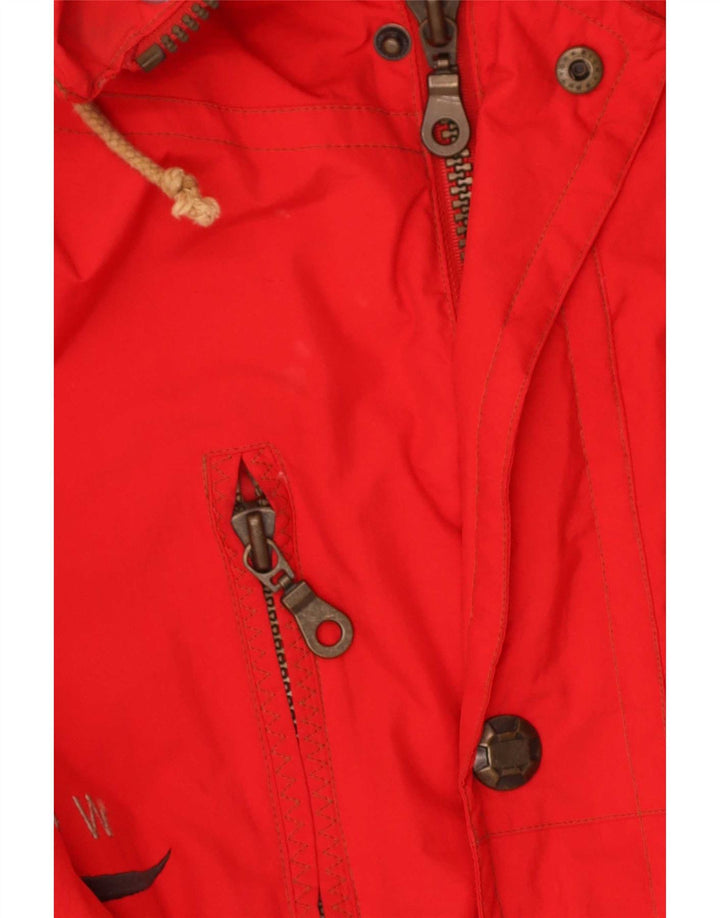 Jaqueta utilitária masculina vintage IT 54 2XL poliamida vermelha