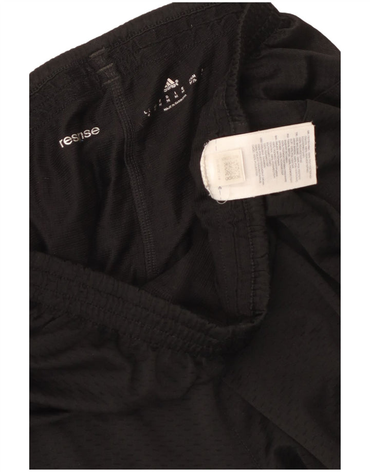 Shorts esportivos masculinos Adidas médio preto poliéster