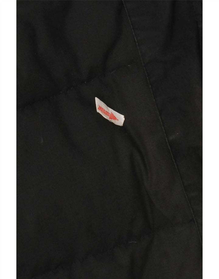 Jaqueta masculina acolchoada com capuz Jack Wolfskin Reino Unido 36/38 poliéster preto médio