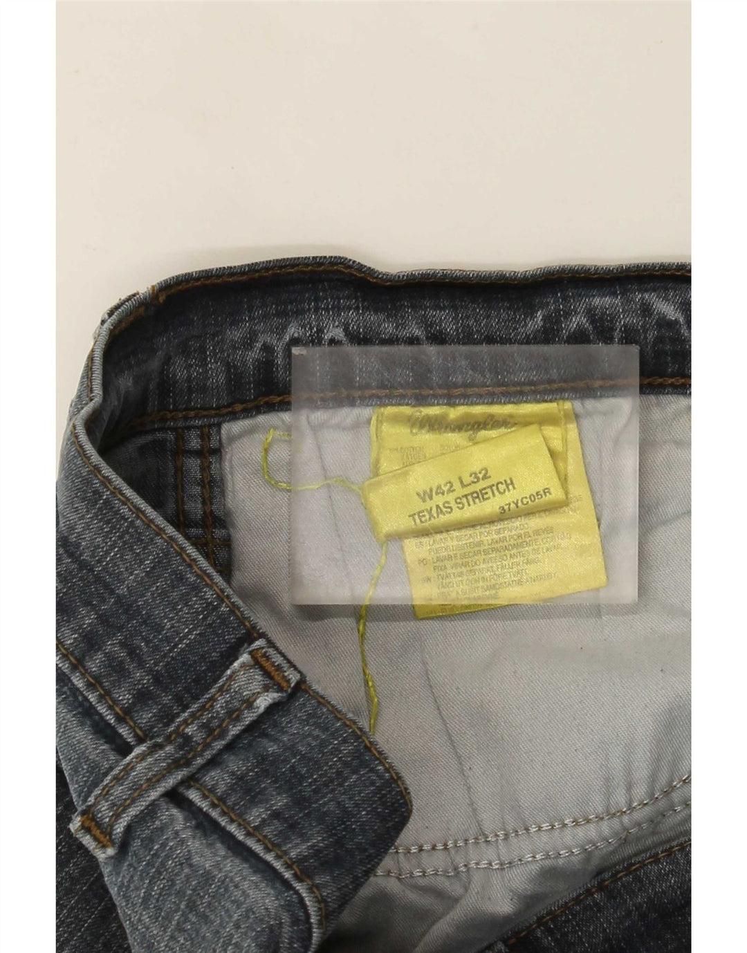 Wrangler Masculino Texas Stretch Straight Jeans W42 L29 Azul Algodão