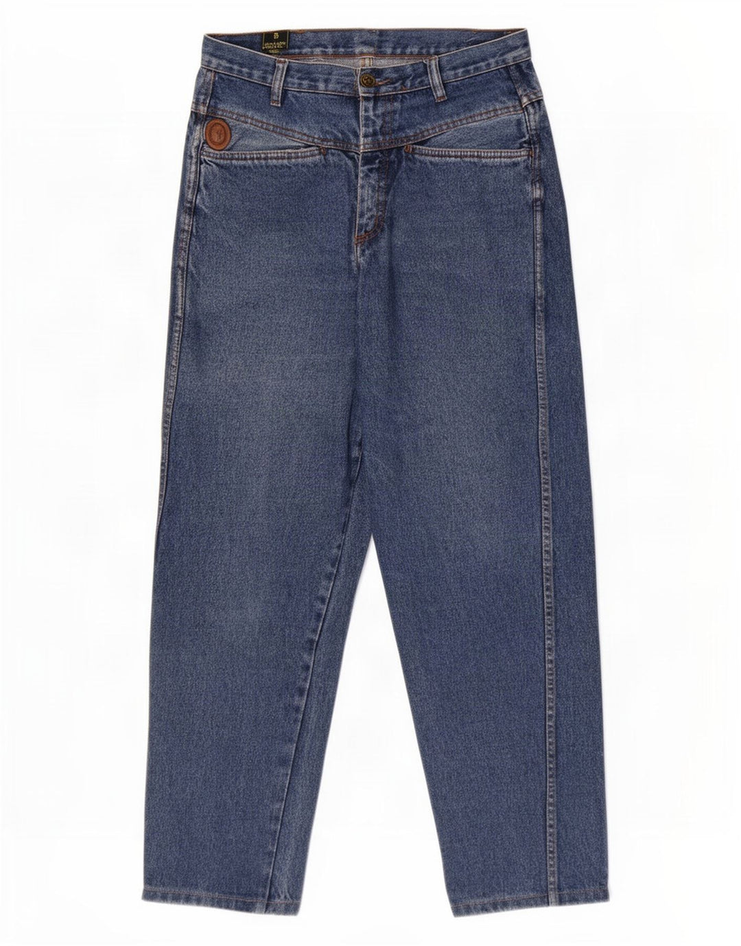 Jeans cônicos femininos Trussardi W30 L29 azul
