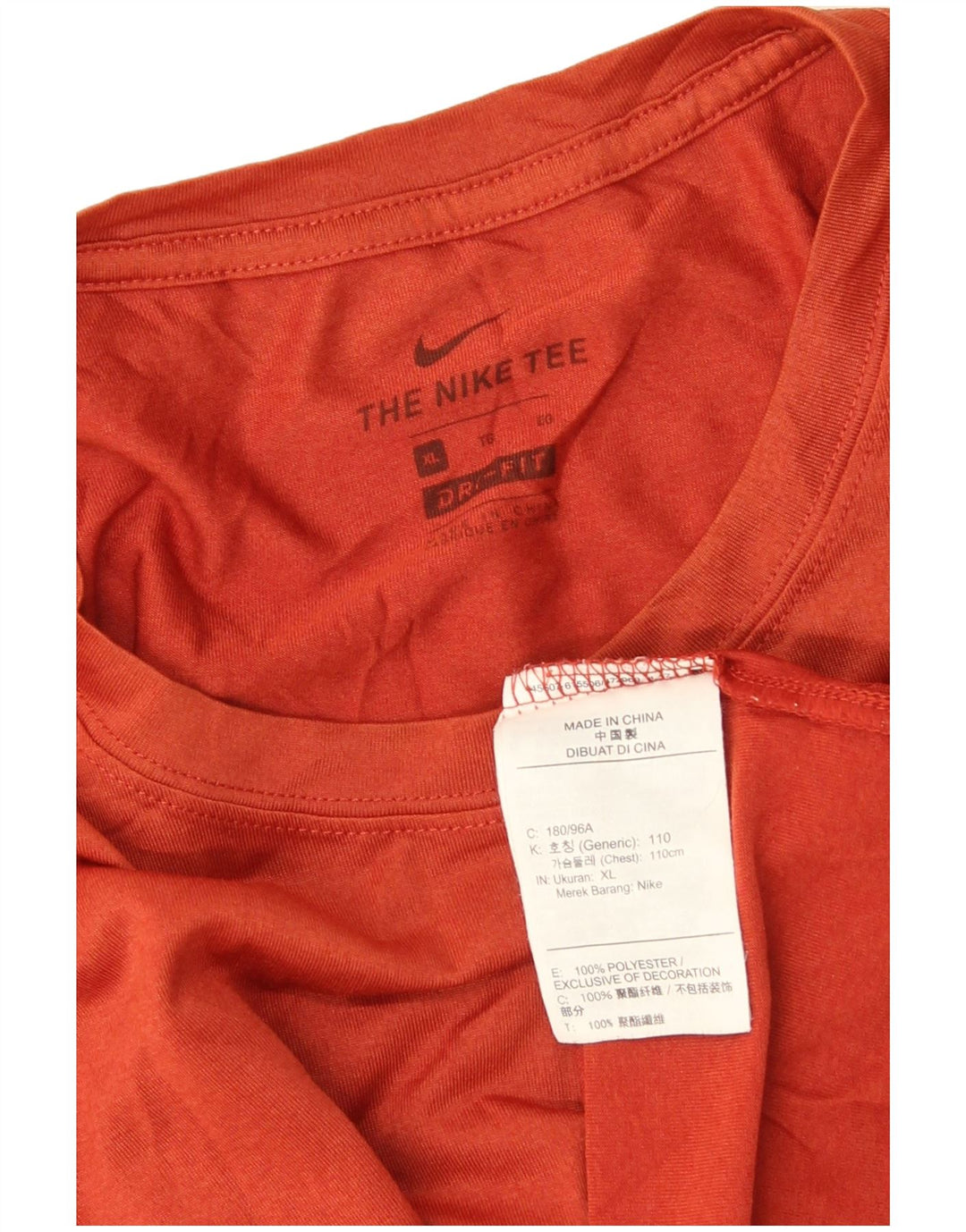 Camiseta Nike Masculina Dri Fit Top XL Laranja Poliéster