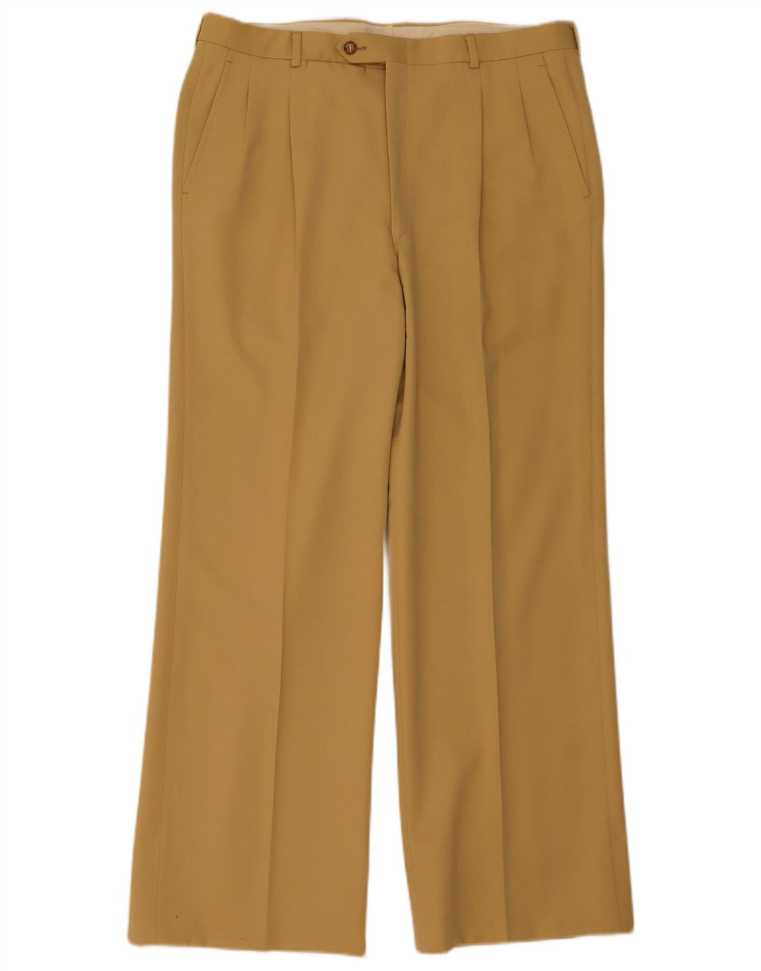 Terno masculino vintage com peito duplo de 2 peças médio W34 L31 bege