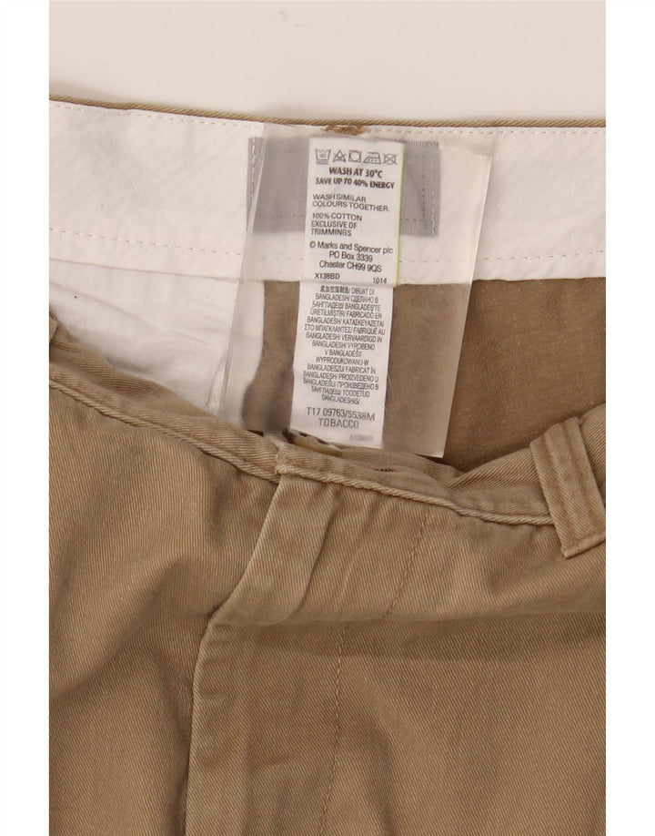 Shorts chino masculino MARKS & SPENCER W32 algodão marrom médio