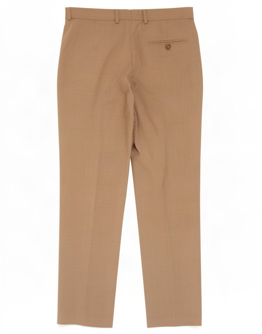 Calça masculina de ajuste regular Marks & Spencer W32 L31 poliéster bege