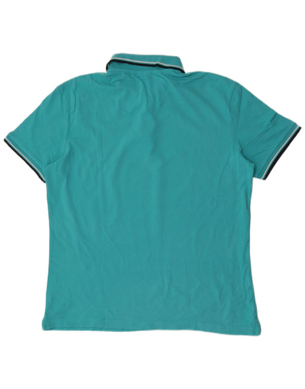Camisa polo masculina Diadora 2XL algodão listrado azul