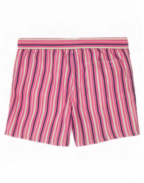 Polo Ralph Lauren Shorts de natação masculino grande poliéster listrado rosa