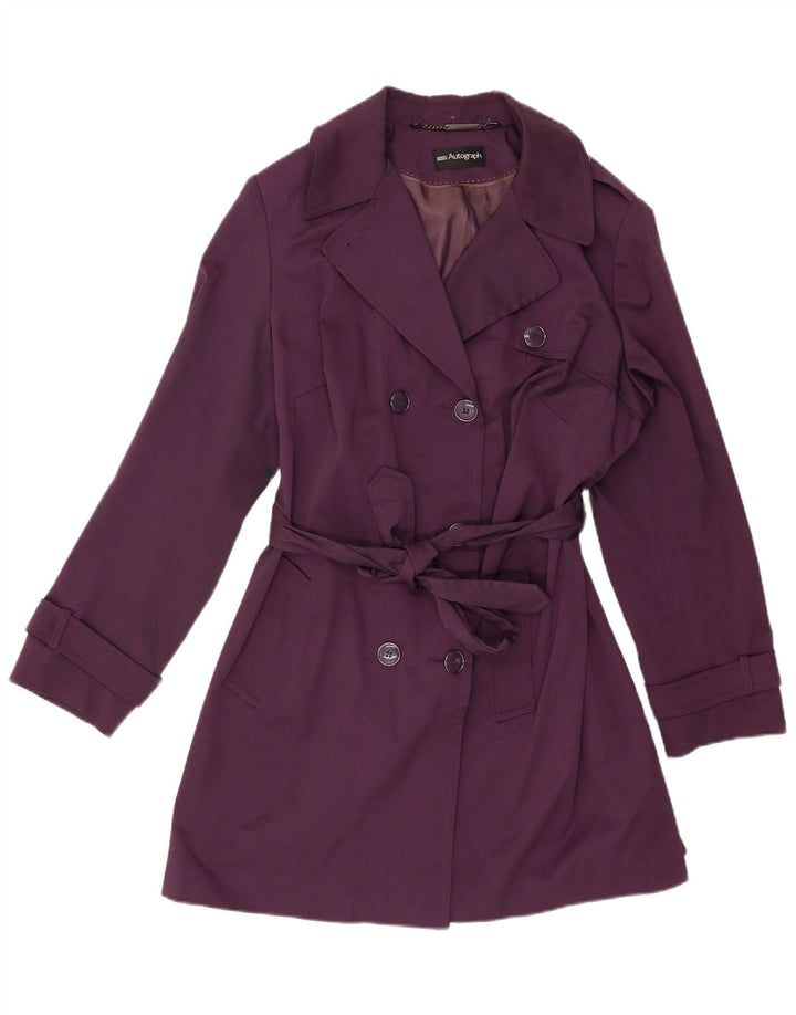 Casaco impermeável feminino Marks & Spencer Reino Unido 18 XL roxo poliéster