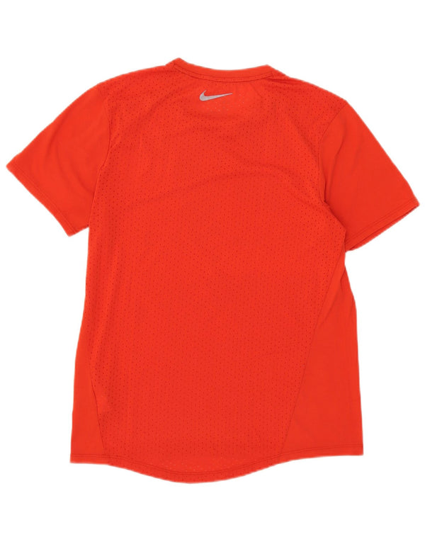 Nike Mens Dri Fit Camiseta Top Pequeno Poliéster Vermelho
