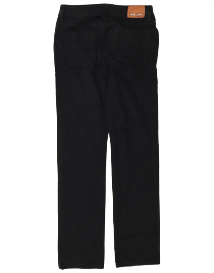 Calça jeans reta feminina Henry Cottons W27 L30 algodão preto