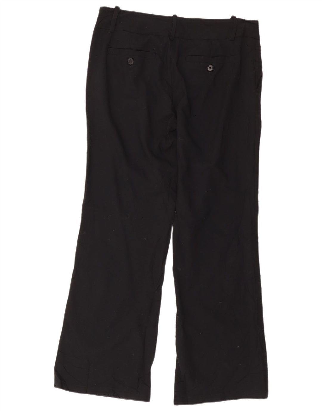 Zara Calça feminina Bootcut Chino EU 40 Médio W30 L28 Poliéster Preto
