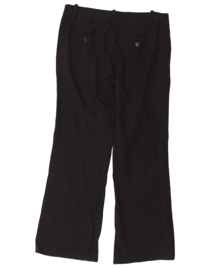 Zara Calça feminina Bootcut Chino EU 40 Médio W30 L28 Poliéster Preto