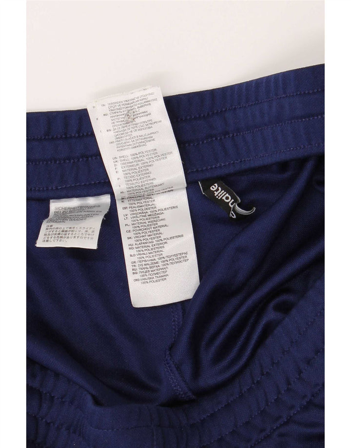 Calça de treino masculina Adidas Climalite grande poliéster azul marinho