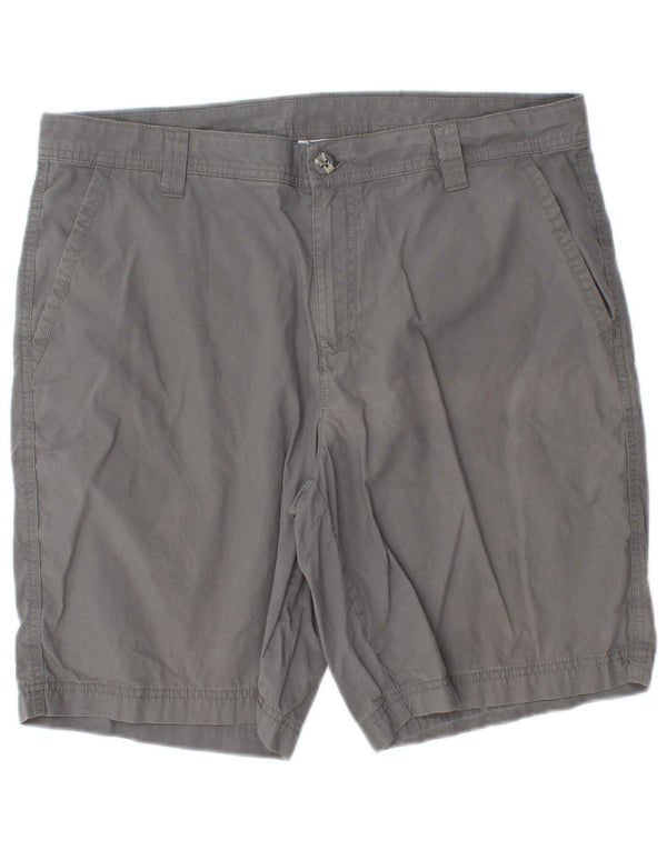 Columbia Mens Chino Shorts W34 Grande Algodão Cinza