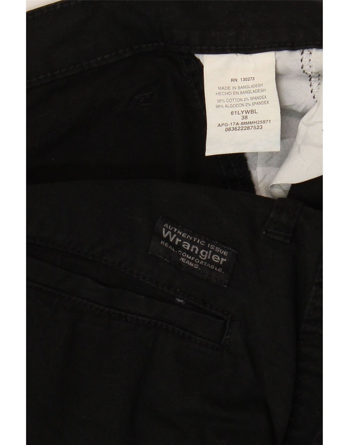 Wrangler Mens Cargo Shorts W38 XL Algodão Preto
