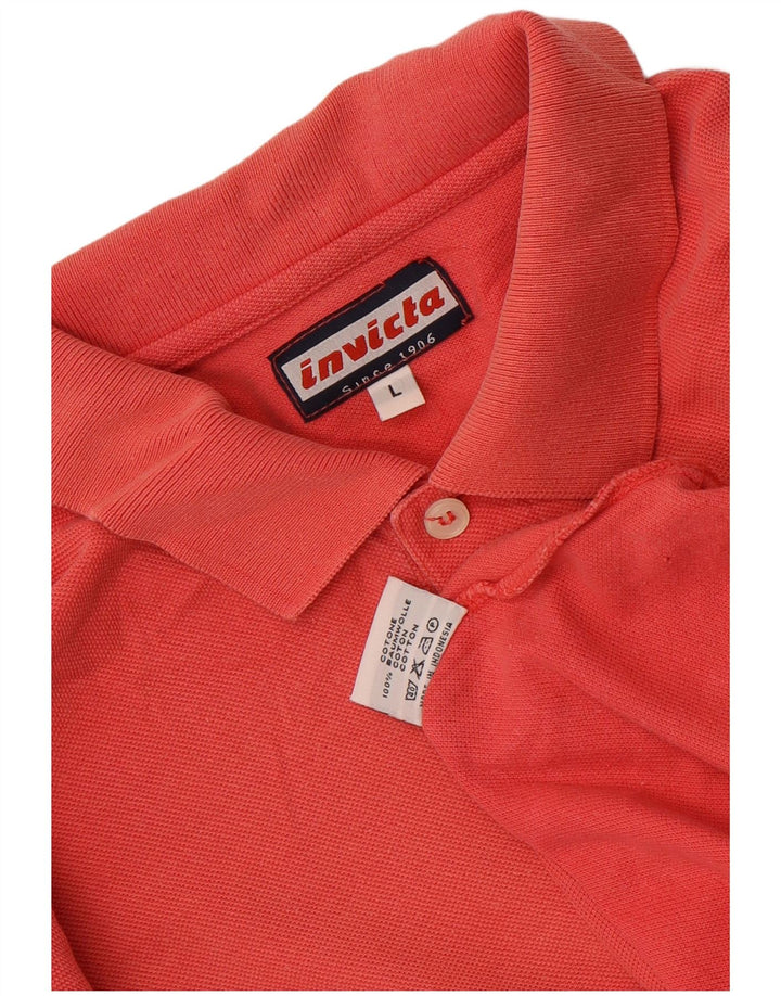Camisa polo masculina de manga comprida Invicta grande algodão vermelho