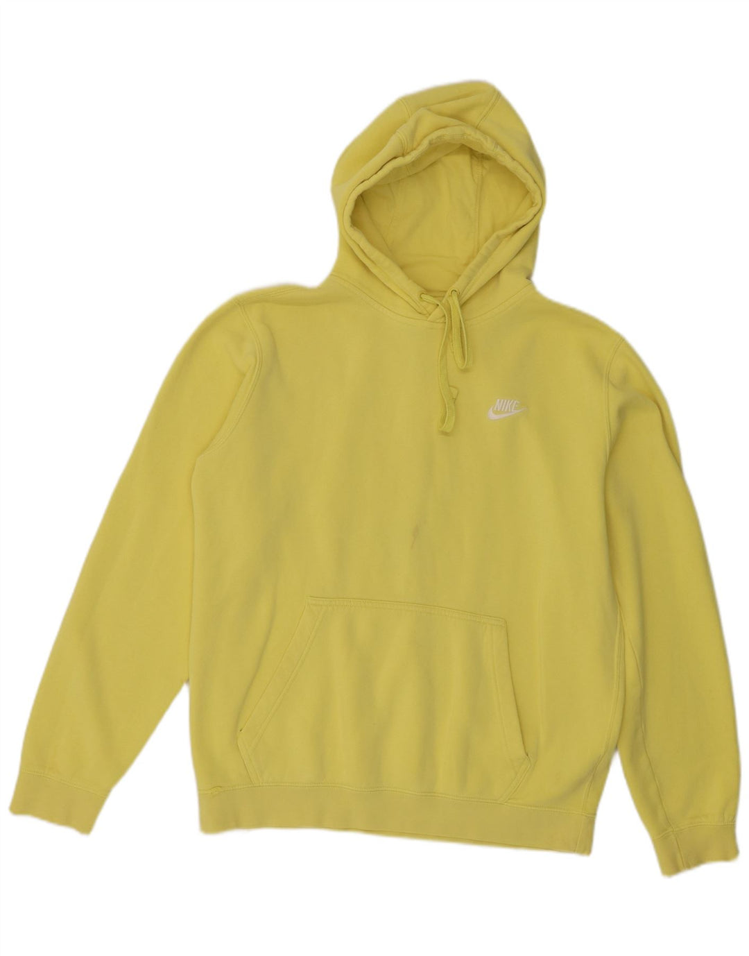 Nike Mens Hoodie Jumper Médio Algodão Amarelo