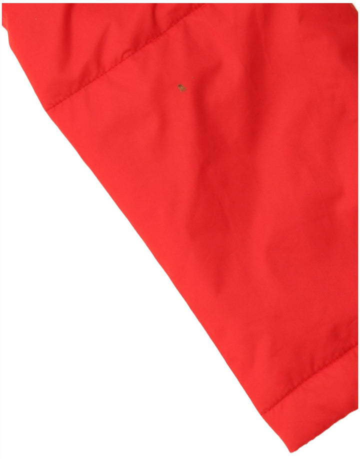Jaqueta acolchoada oversized feminina Adidas UK 10 poliéster vermelho pequeno