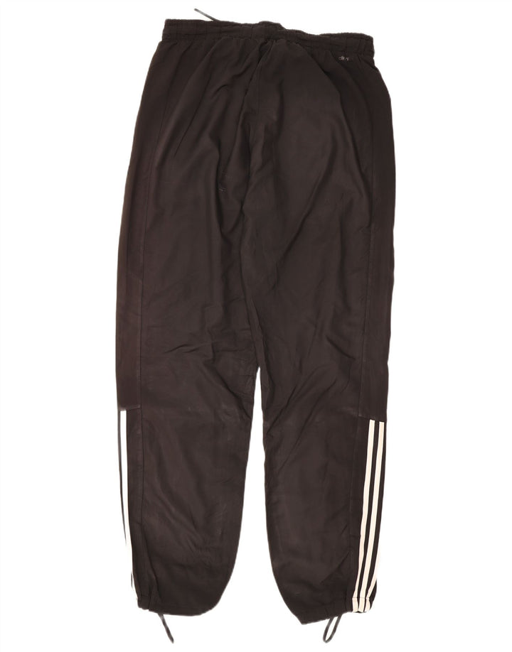Adidas masculino climalite calças de treino joggers grande poliéster preto
