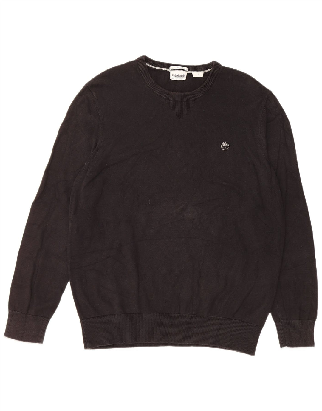 Suéter masculino Timberland com gola redonda, grande algodão preto