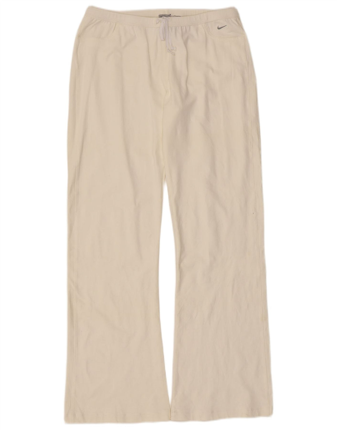 Calça de treino feminina Nike Flare UK 14/16 grande off white nylon