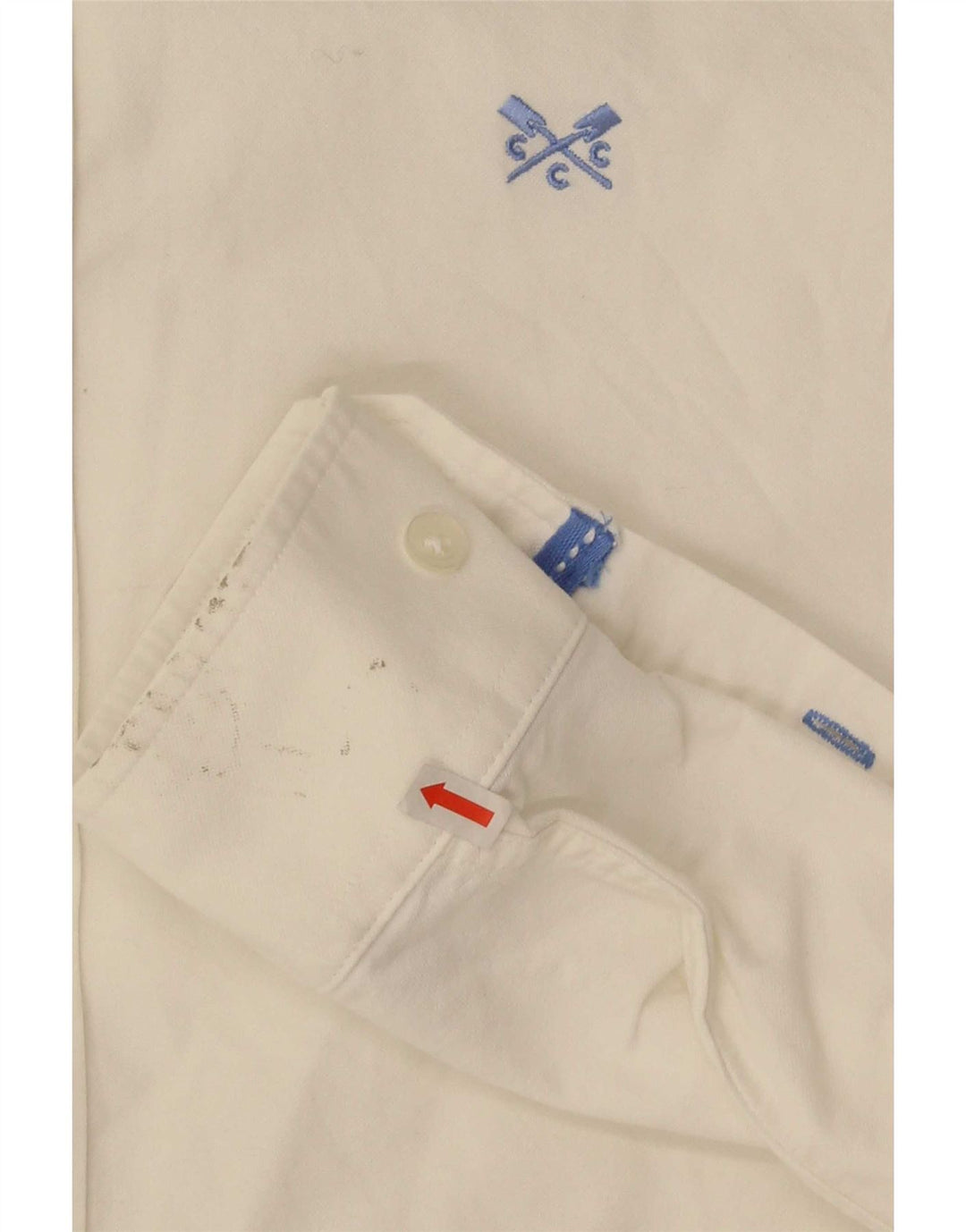 Crew Clothing Mens Camisa Slim Fit Pequeno Algodão Branco