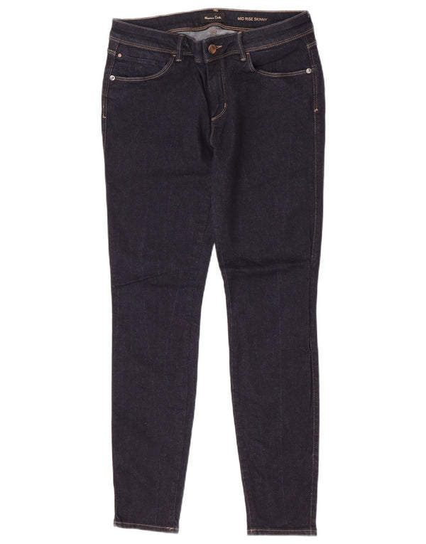 Jeans skinny de cintura média Massimo Dutti feminino EU 40 médio W30 L29 azul marinho