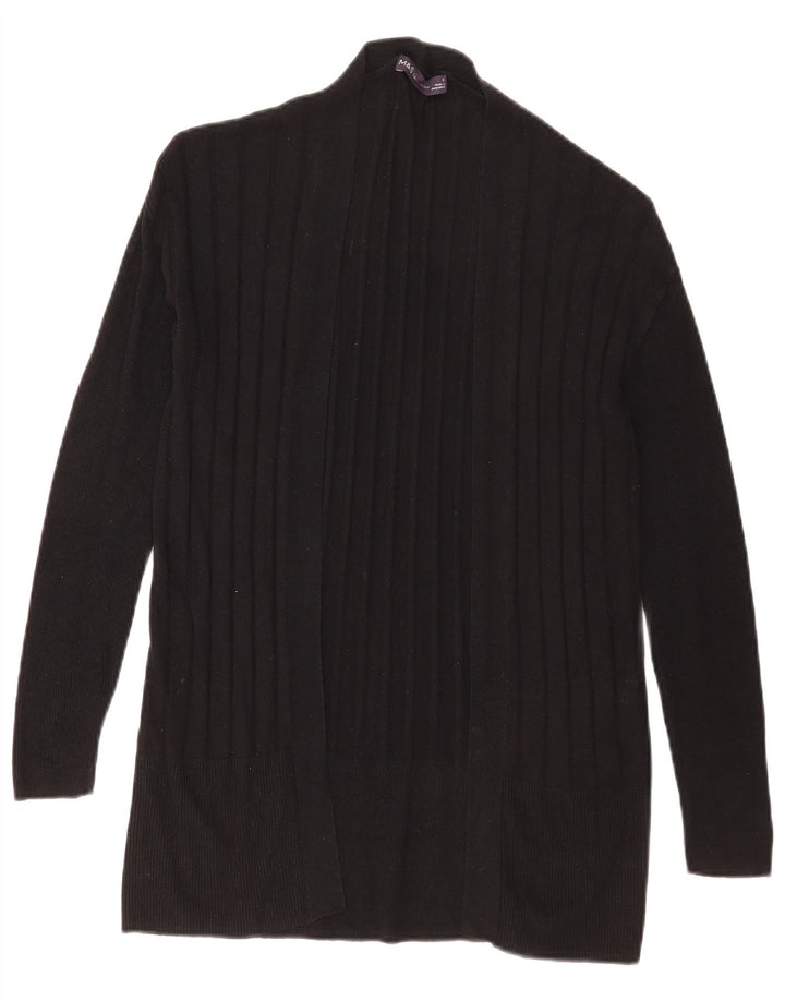 Suéter cardigã aberto feminino Marks & Spencer Reino Unido 10 listrado preto pequeno
