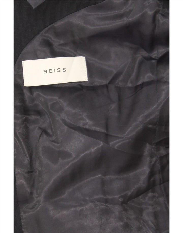 Jaqueta Blazer Masculina Reiss com 2 Botões Reino Unido 38 Lã Azul Marinho Médio