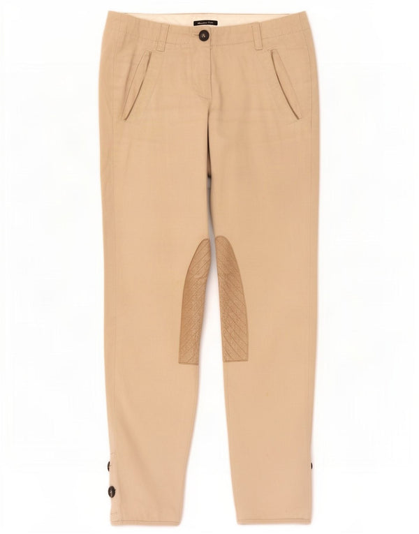 Calça Chino Feminina Massimo Dutti EU 36 XS W26 L28 Bege Colourblock