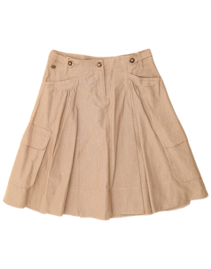 Saia cargo feminina Marlboro Classics EU 40 Médio W30 Bege Gingham