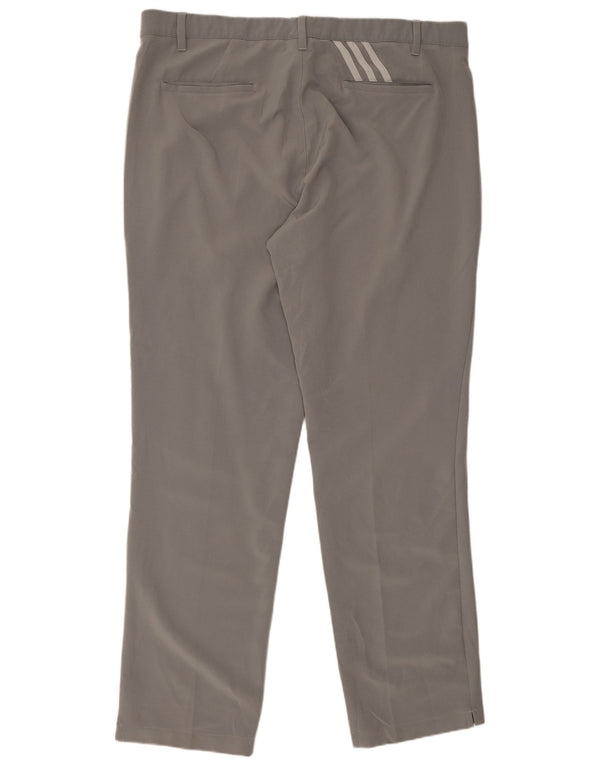 Calça Chino Reta Masculina Adidas W38 L32 Poliéster Cinza