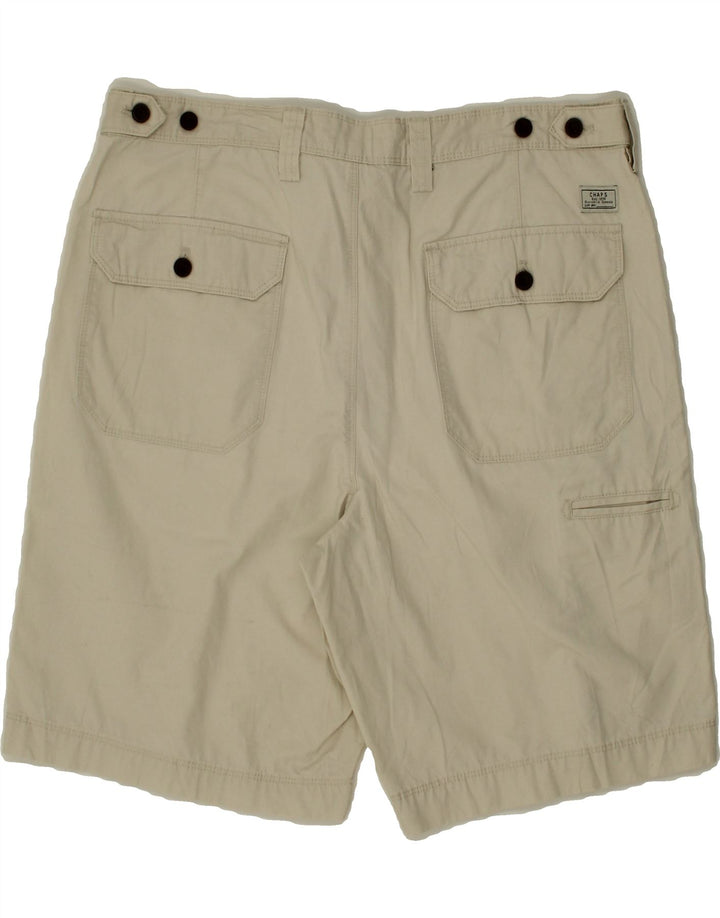 CHAPS Mens Cargo Shorts W36 Large  Off White Cotton Vintage Chaps and Second-Hand Chaps from Messina Hembry 