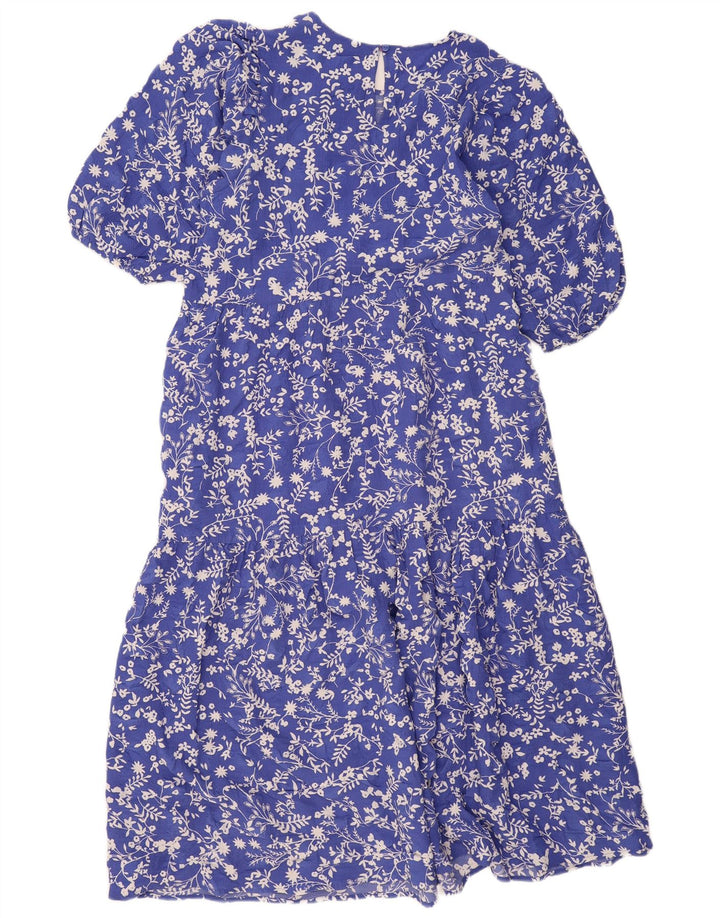 Vestido maxi feminino regular MARKS & SPENCER Reino Unido 16 grande azul floral