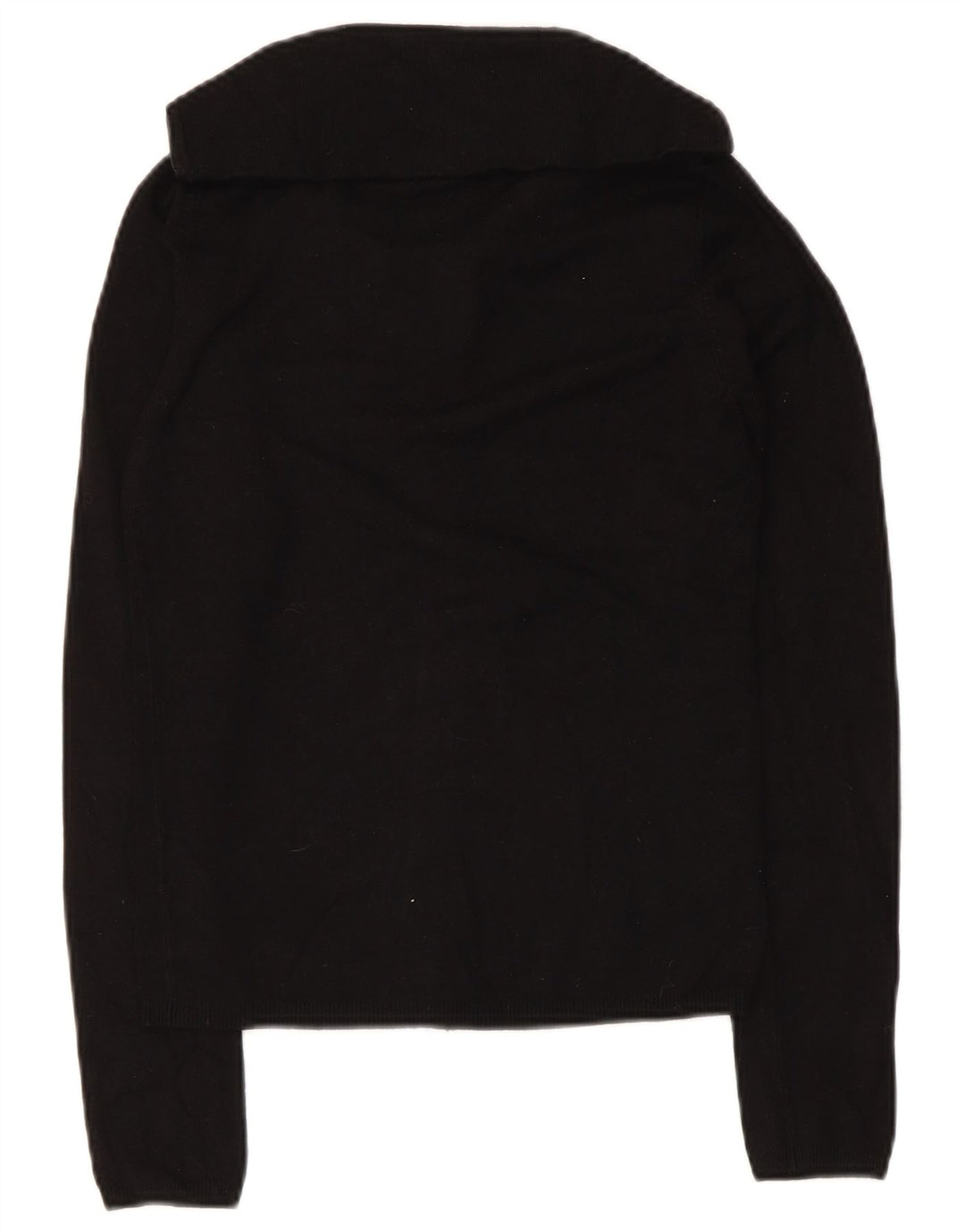 Suéter cardigã feminino Zara Reino Unido 12 médio preto rayon