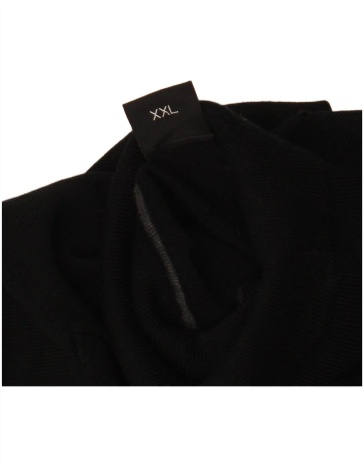 Suéter masculino Hugo Boss com gola redonda 2XL lã preta