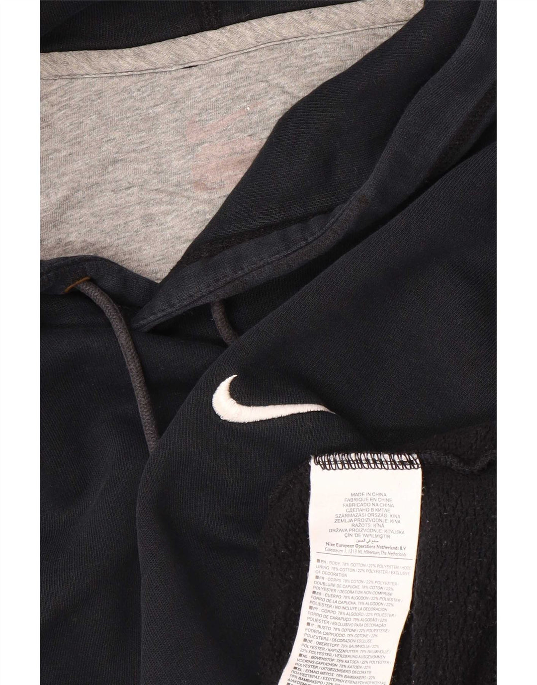 Nike Mens Hoodie Jumper 2XL Algodão Preto