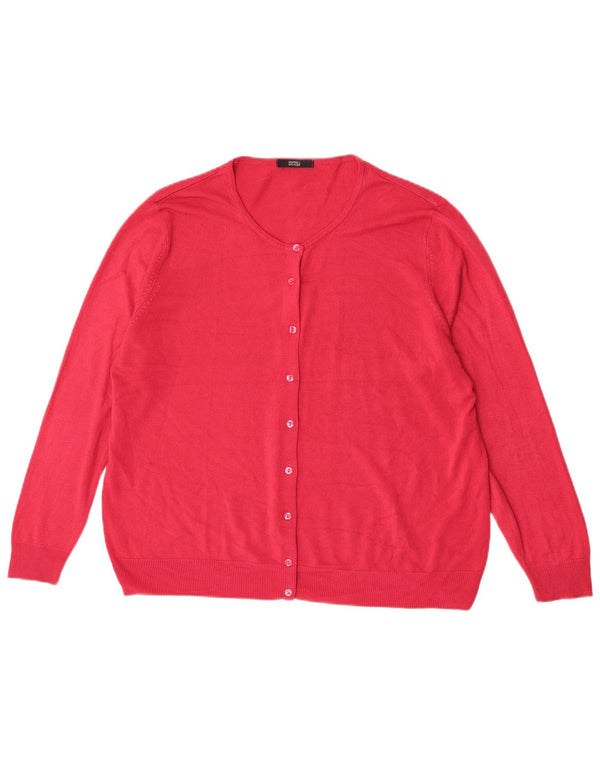 Suéter cardigã feminino Marks & Spencer UK 22 3XL rosa acrílico
