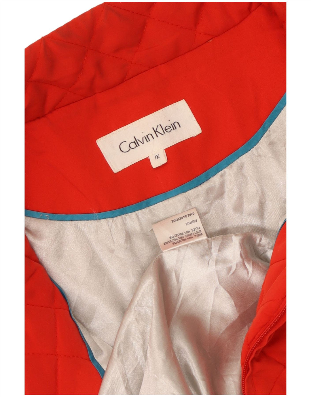 Jaqueta acolchoada feminina CALVIN KLEIN UK 18 XL poliéster vermelho